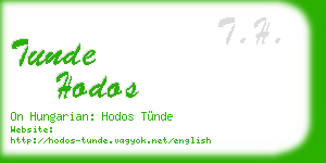 tunde hodos business card