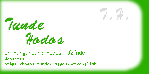 tunde hodos business card